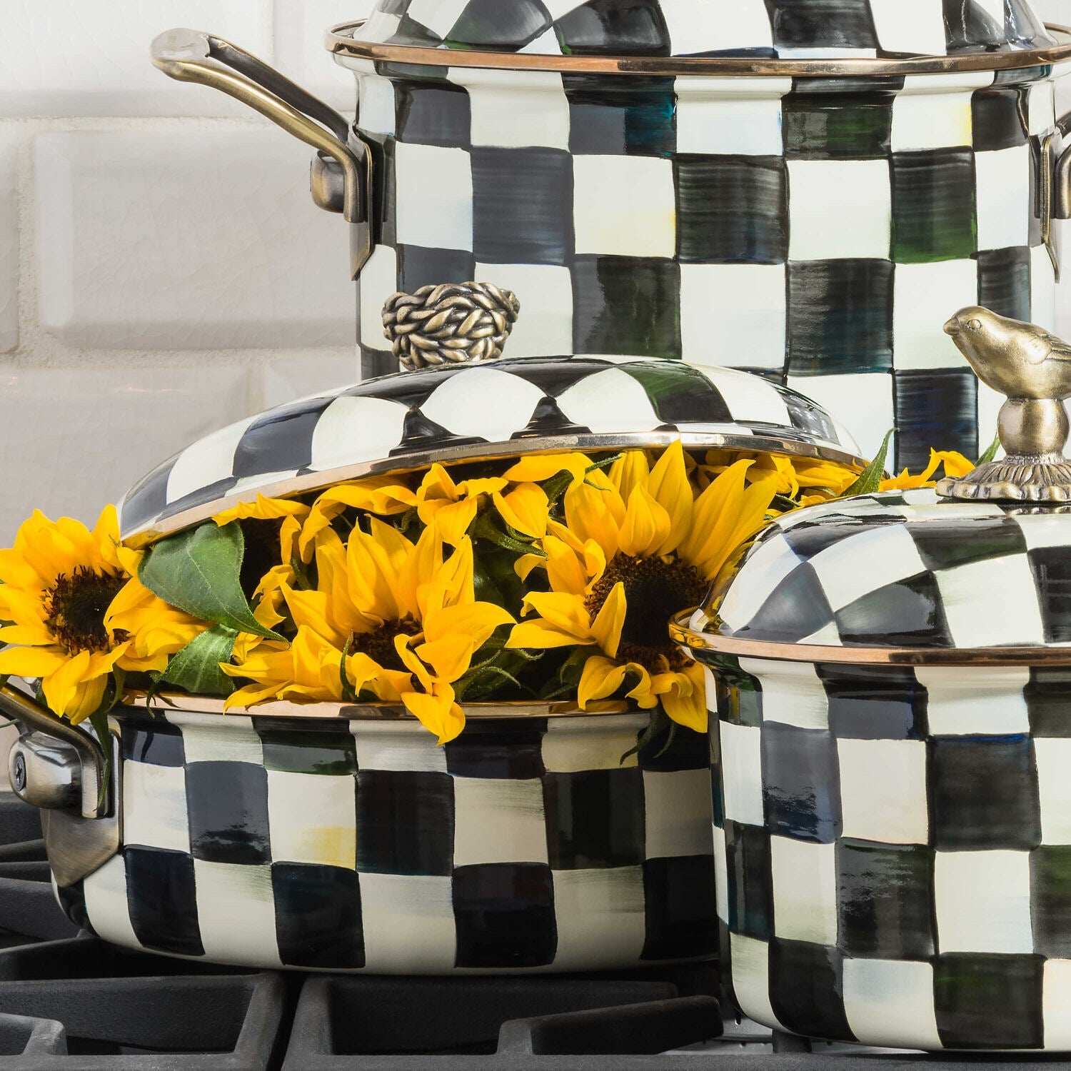 Courtly Check Enamel 3 Qt. Casserole