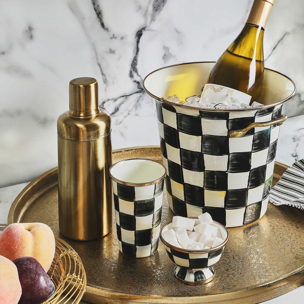 Courtly Check Design Enamel Wine Cooler
