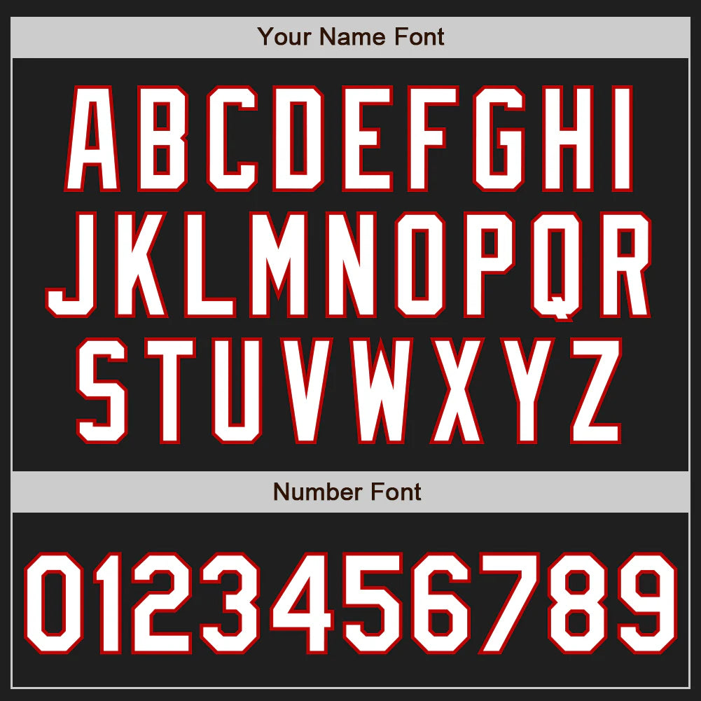 Vsdscscc | Custom Black & White-Red Baseball Jersey – Personalized Team Jersey