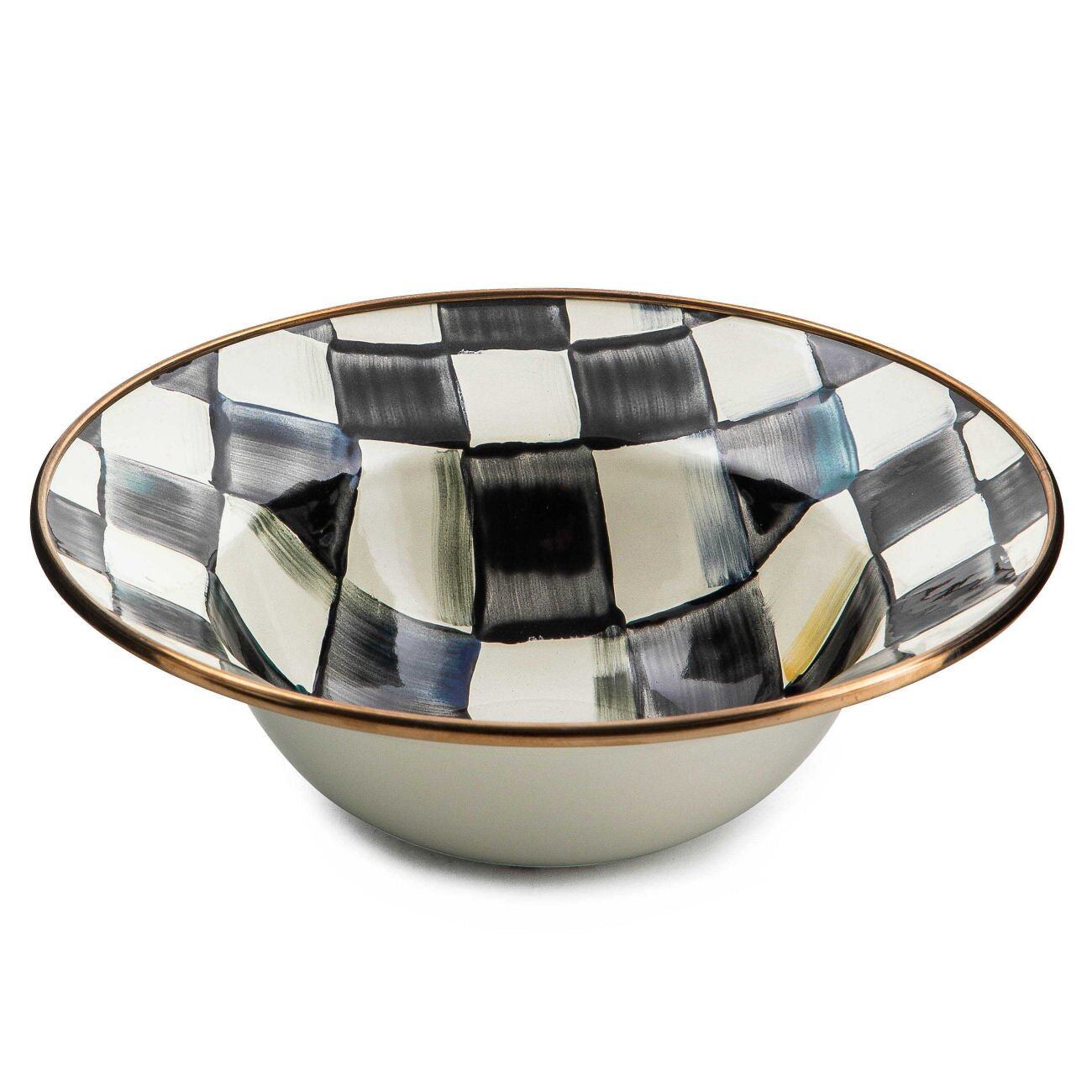 Courtly Check Enamel Breakfast Bowl
