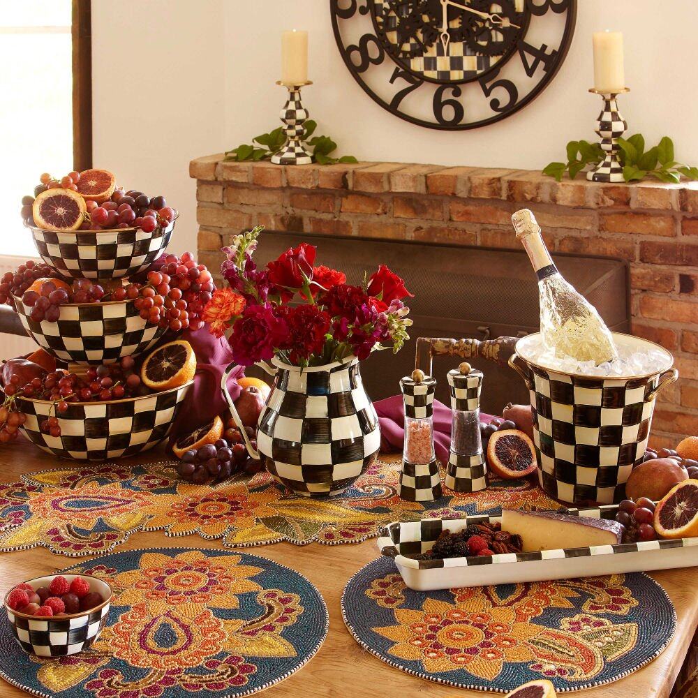 Courtly Check Design Enamel Wine Cooler