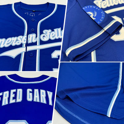 Vsdscscc | Custom Royal & White Baseball Jersey – Personalized Team Baseball Jersey