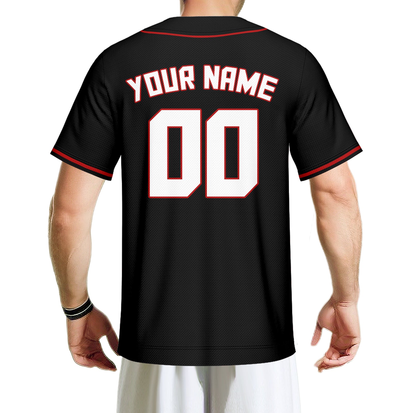 Vsdscscc | Custom Black & White-Red Baseball Jersey – Personalized Team Jersey