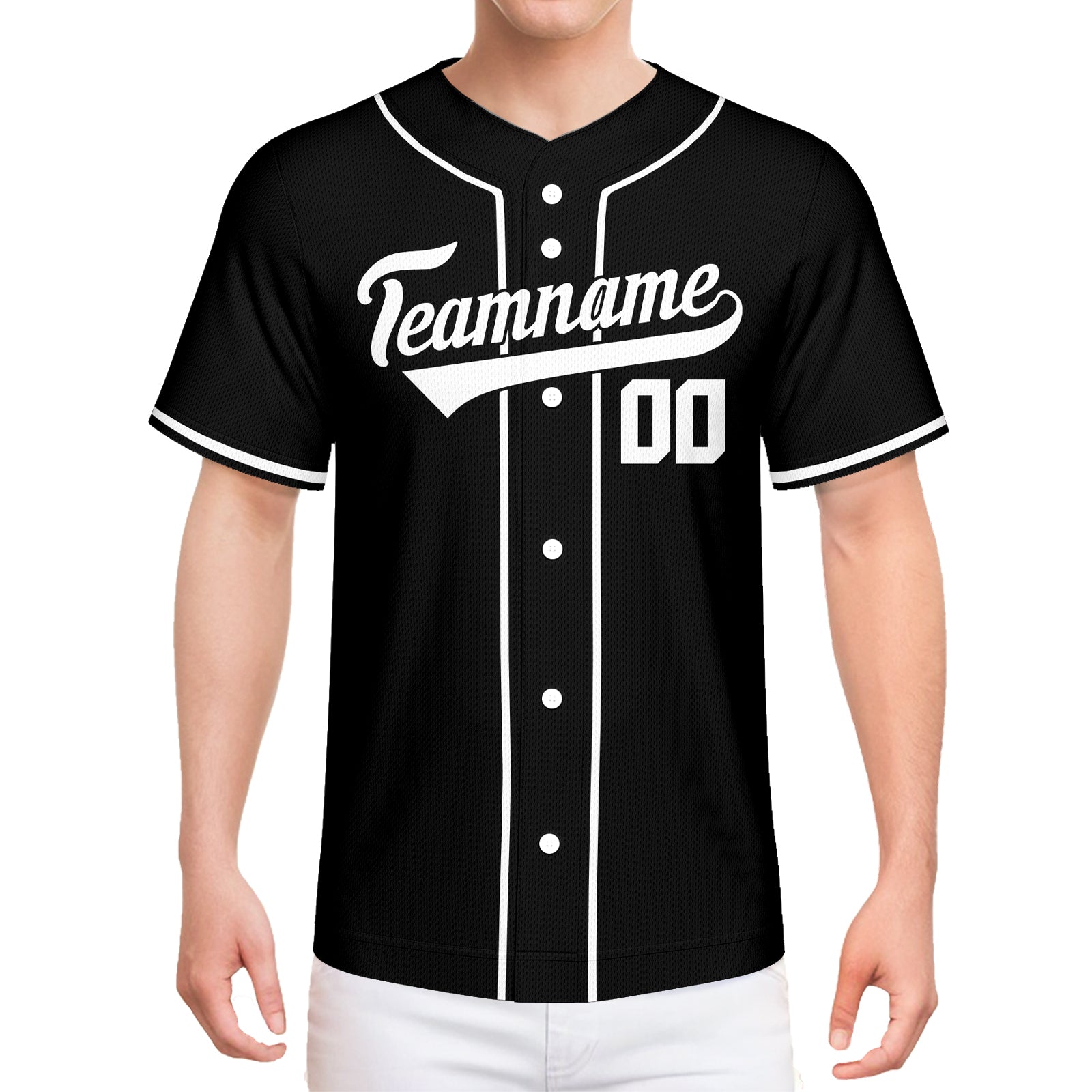 Vsdscscc | Custom Black & White Baseball Jersey – Personalized Team Jersey