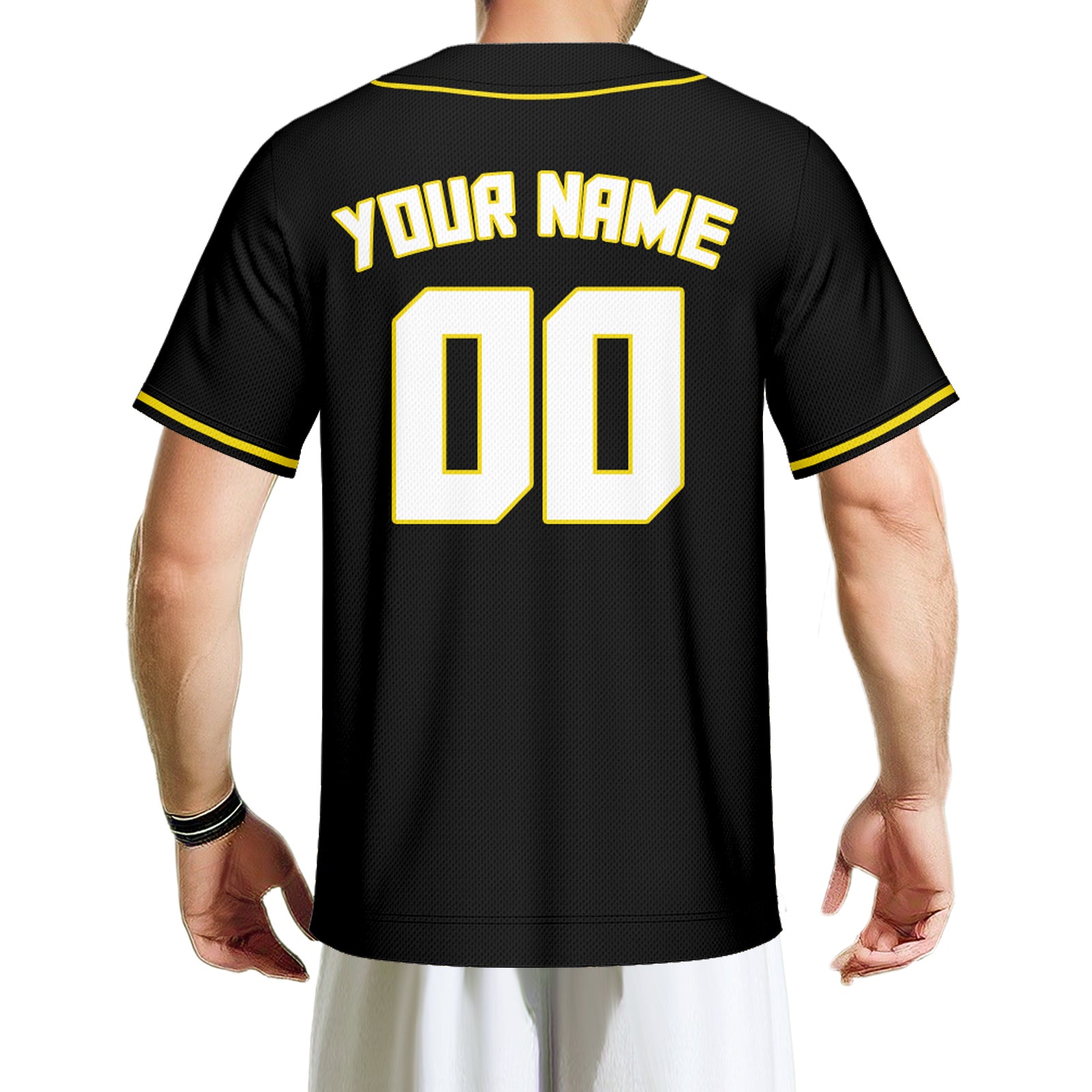 Vsdscscc | Custom Black, White & Old Gold Baseball Jersey – Personalized Team Jersey