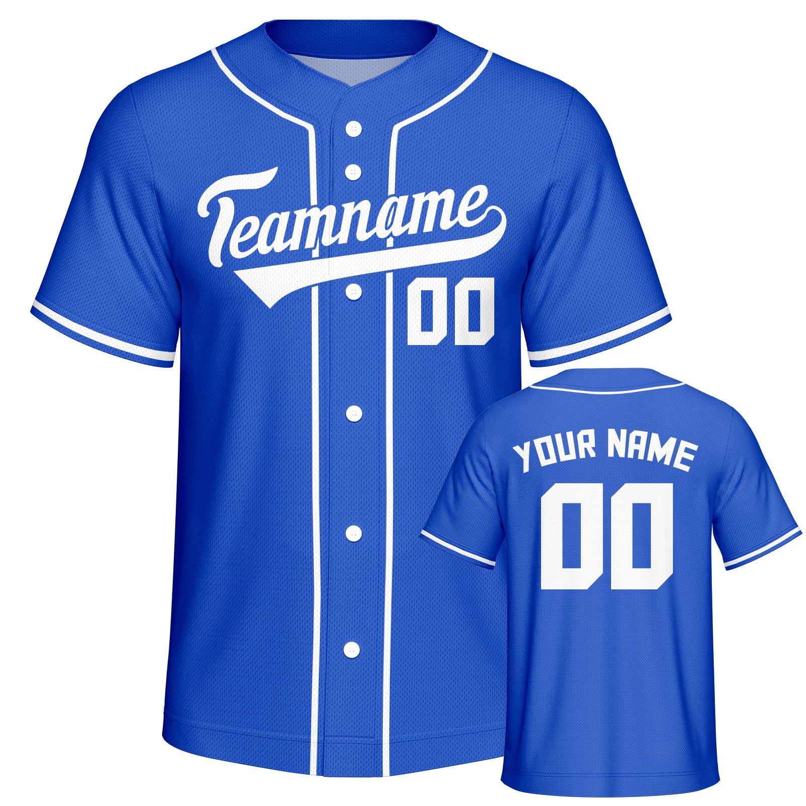 Vsdscscc | Custom Blue & White Baseball Jersey – Personalized Team Jersey