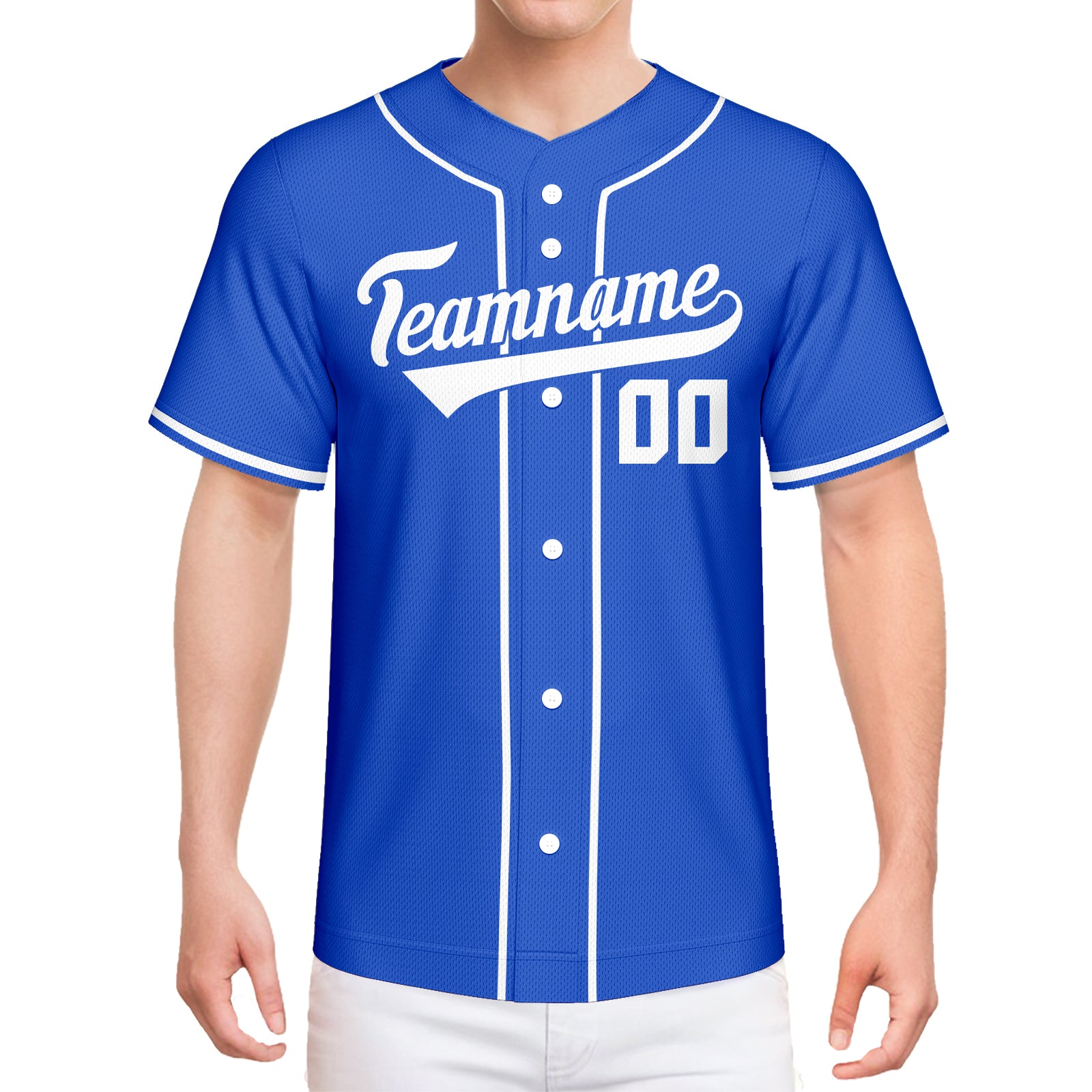 Vsdscscc | Custom Blue & White Baseball Jersey – Personalized Team Jersey
