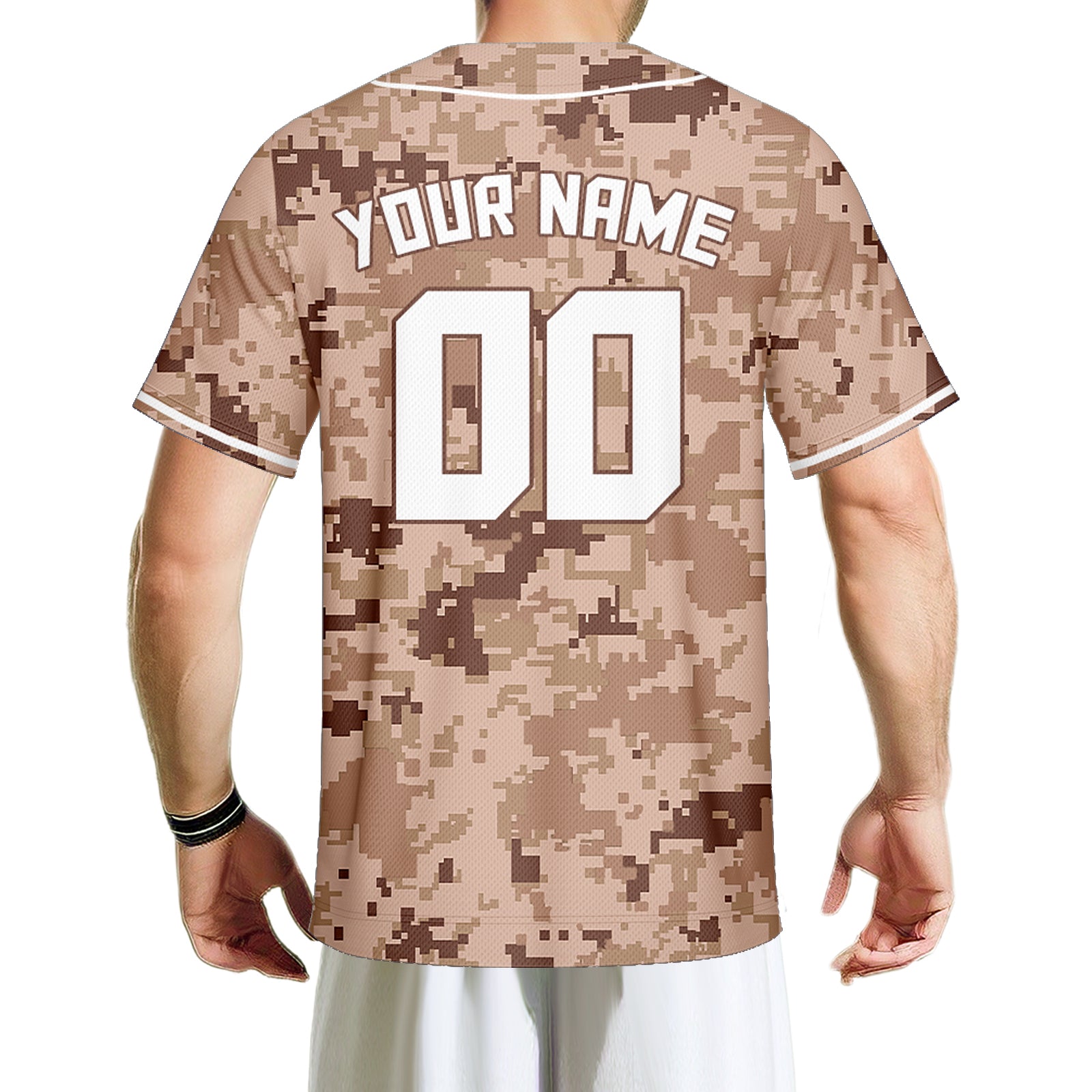 Vsdscscc | Custom White & Black Camo Baseball Jersey – Personalized Salute To Service Team Jersey