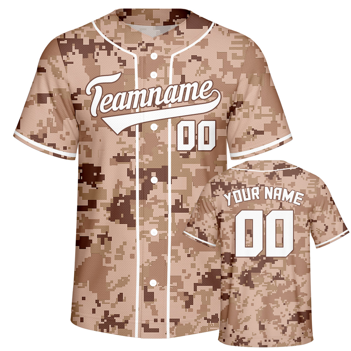 Vsdscscc | Custom White & Black Camo Baseball Jersey – Personalized Salute To Service Team Jersey