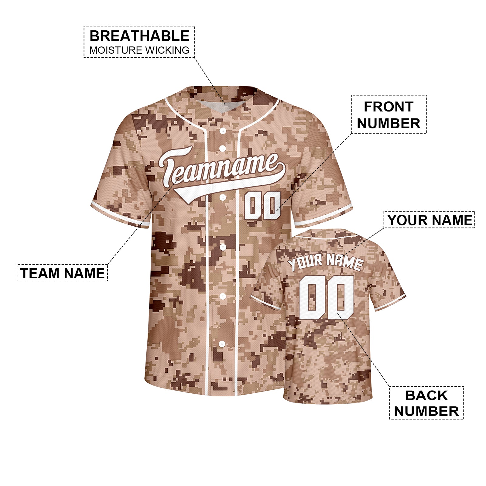 Vsdscscc | Custom White & Black Camo Baseball Jersey – Personalized Salute To Service Team Jersey