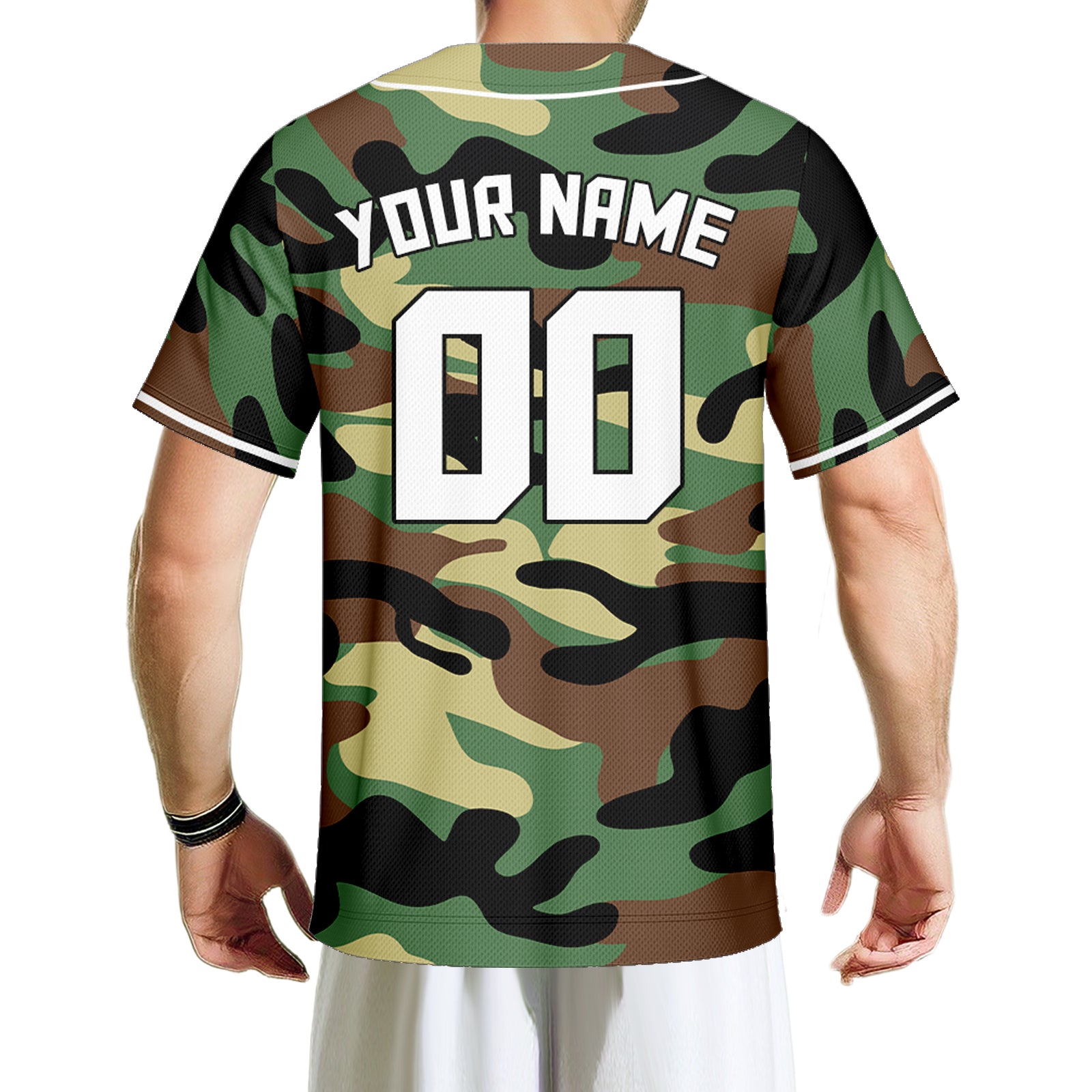 Vsdscscc | Custom White & Black Camo Baseball Jersey – Personalized Salute To Service Team Jersey