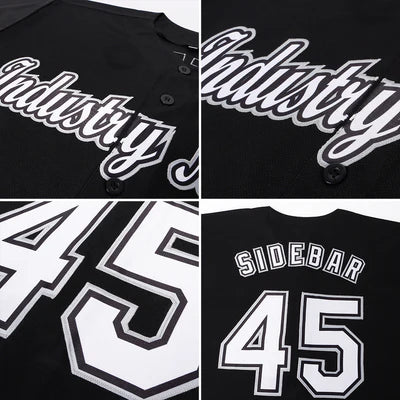 Vsdscscc | Custom Black & White Baseball Jersey – Personalized Team Jersey