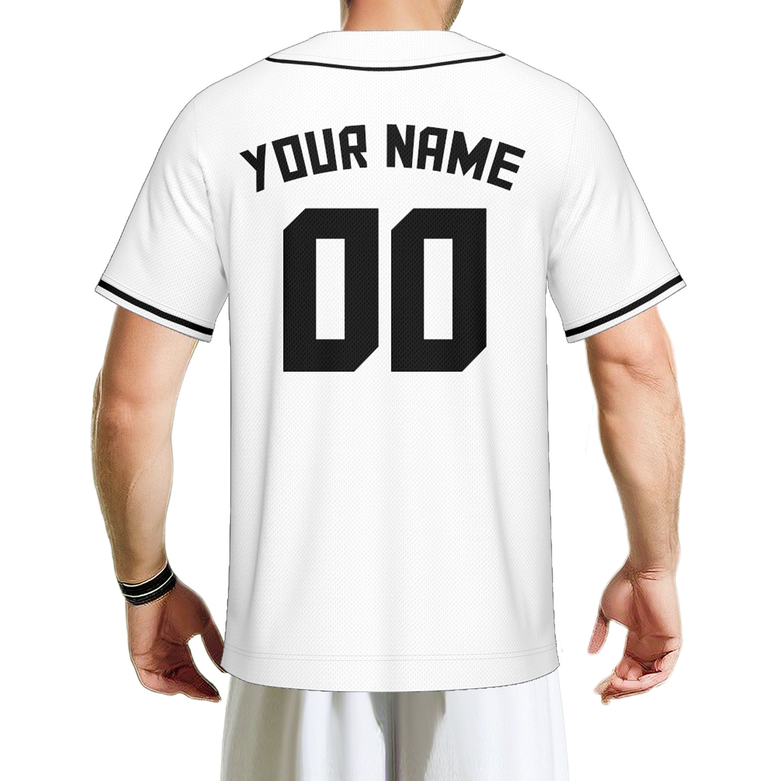 Vsdscscc | Custom White & Black Baseball Jersey – Personalized Team Baseball Jersey