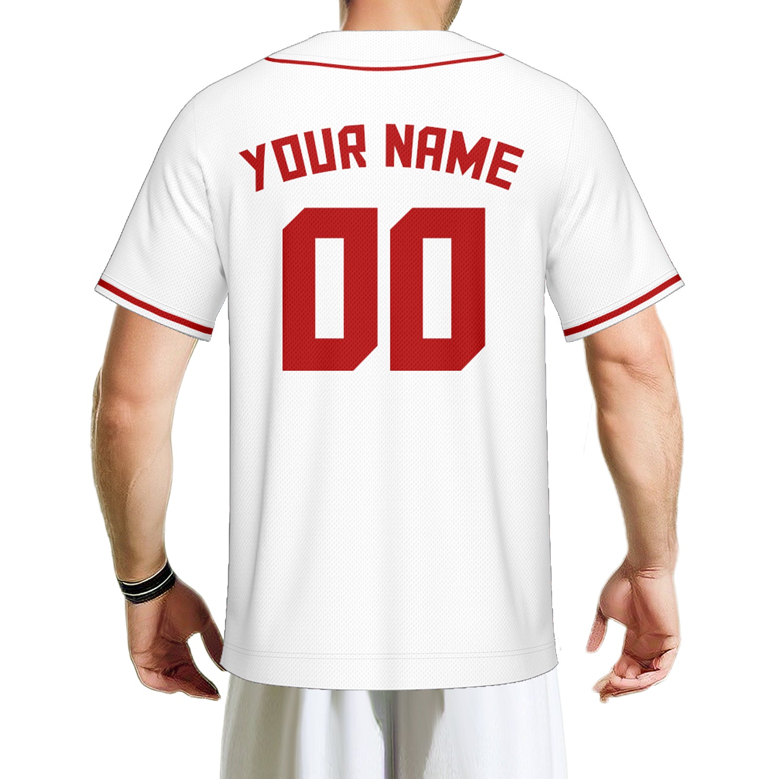 Vsdscscc | Custom White Red Baseball Jersey – Personalized Authentic Team Jersey